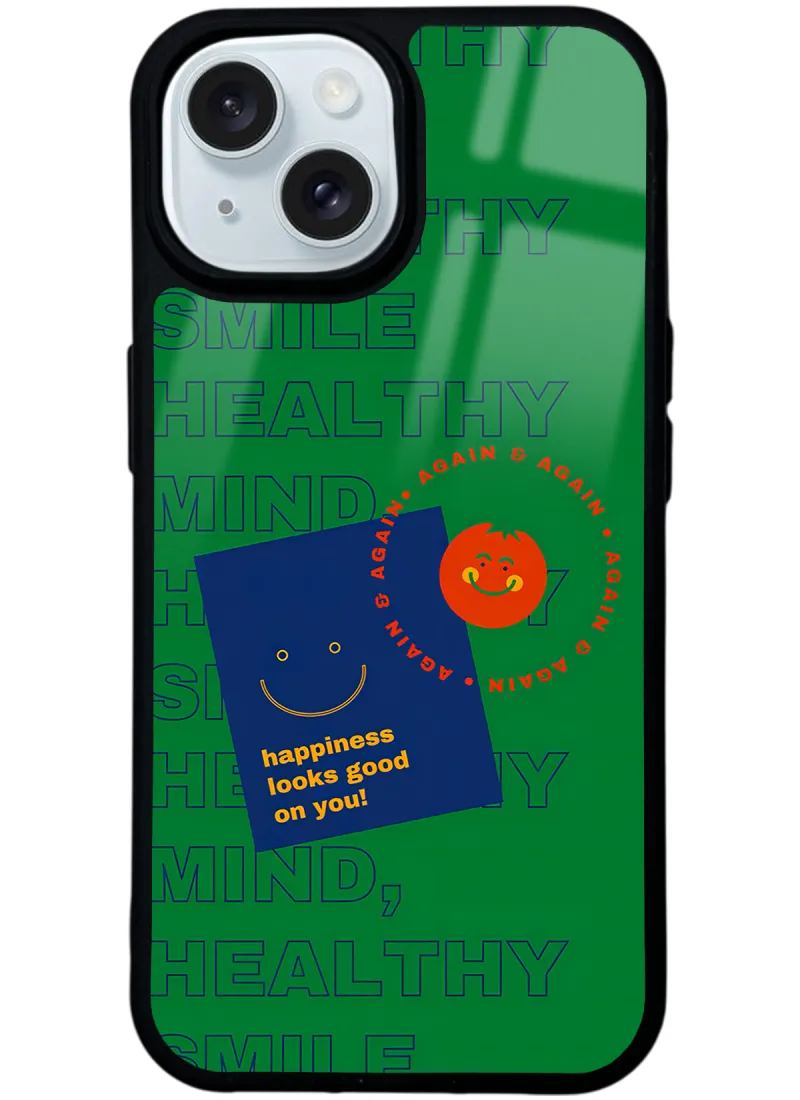Happy Green Glossy Telefon Kılıfı