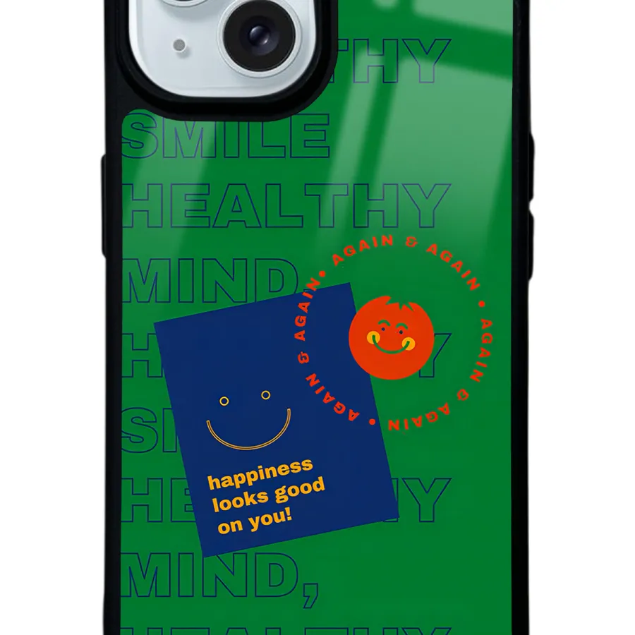 Happy Green Glossy Telefon Kılıfı