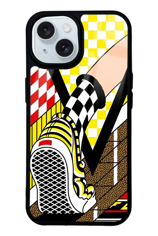 Yellow Plaid Glossy Telefon Kılıfı