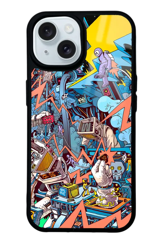 Retro Machine Glossy Telefon Kılıfı