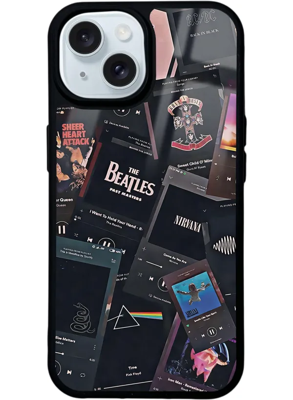 Retro Music Glossy Telefon Kılıfı
