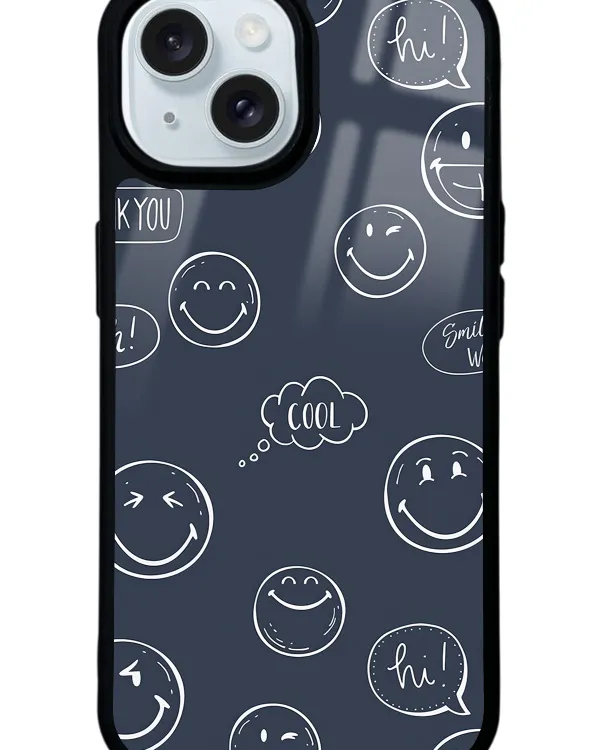 Doodle Smile Glossy Telefon Kılıfı