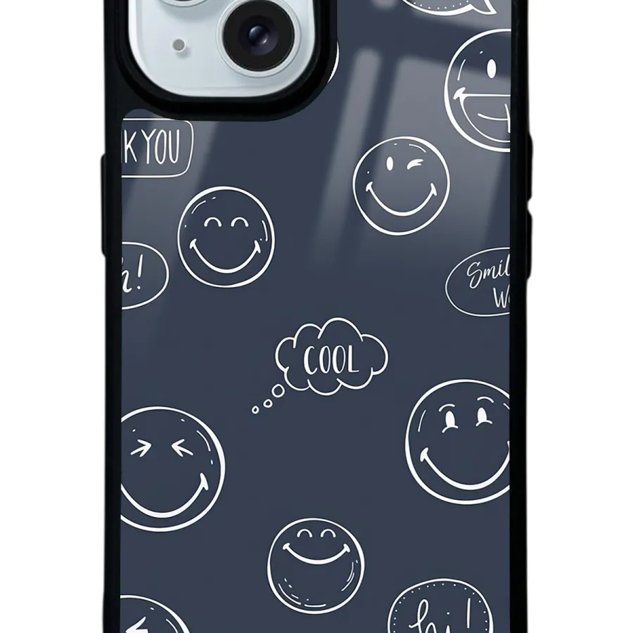 Doodle Smile Glossy Telefon Kılıfı