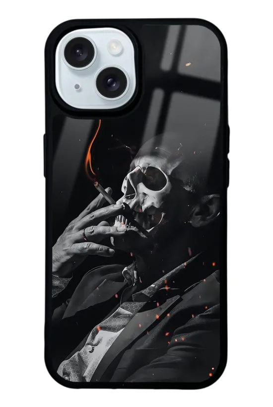 Smoke Skull Glossy Telefon Kılıfı