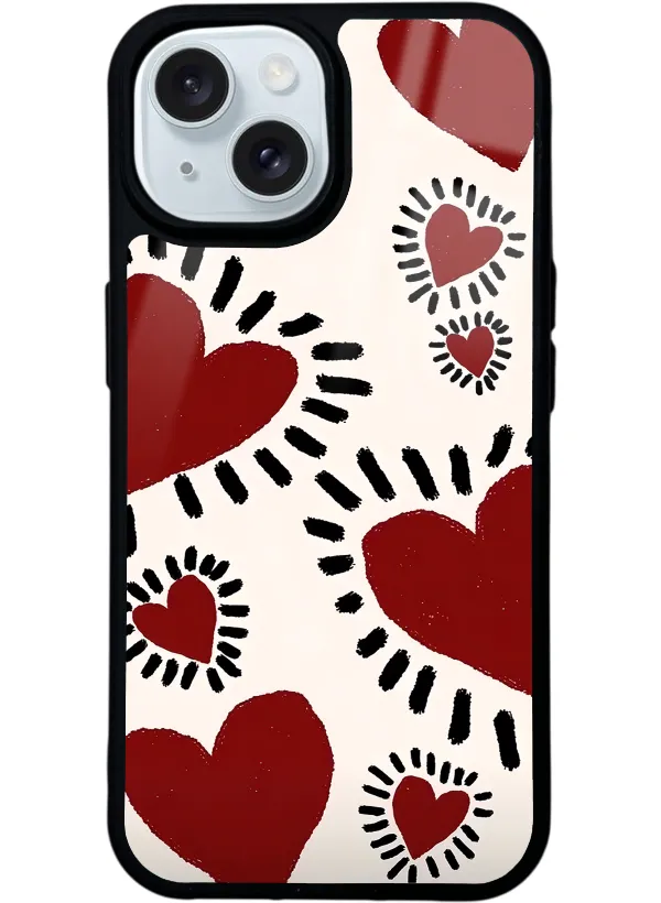 Brush Heart Glossy Telefon Kılıfı