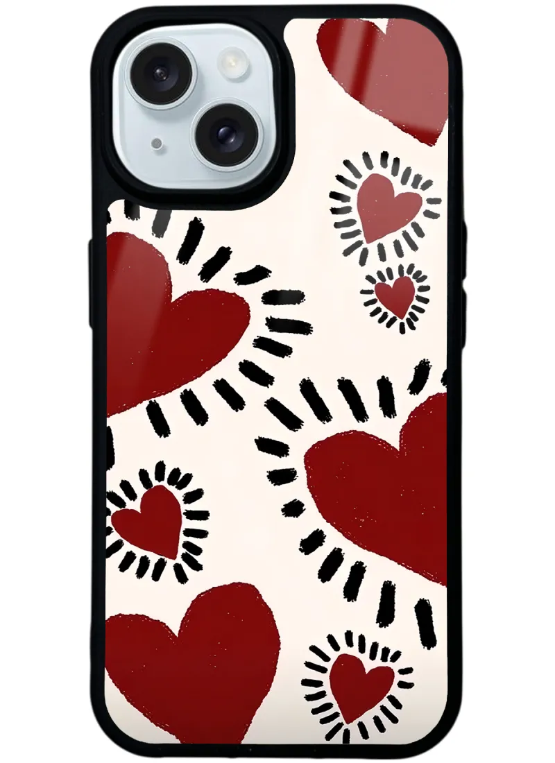 Brush Heart Glossy Telefon Kılıfı Brush Heart Glossy Telefon Kılıfı