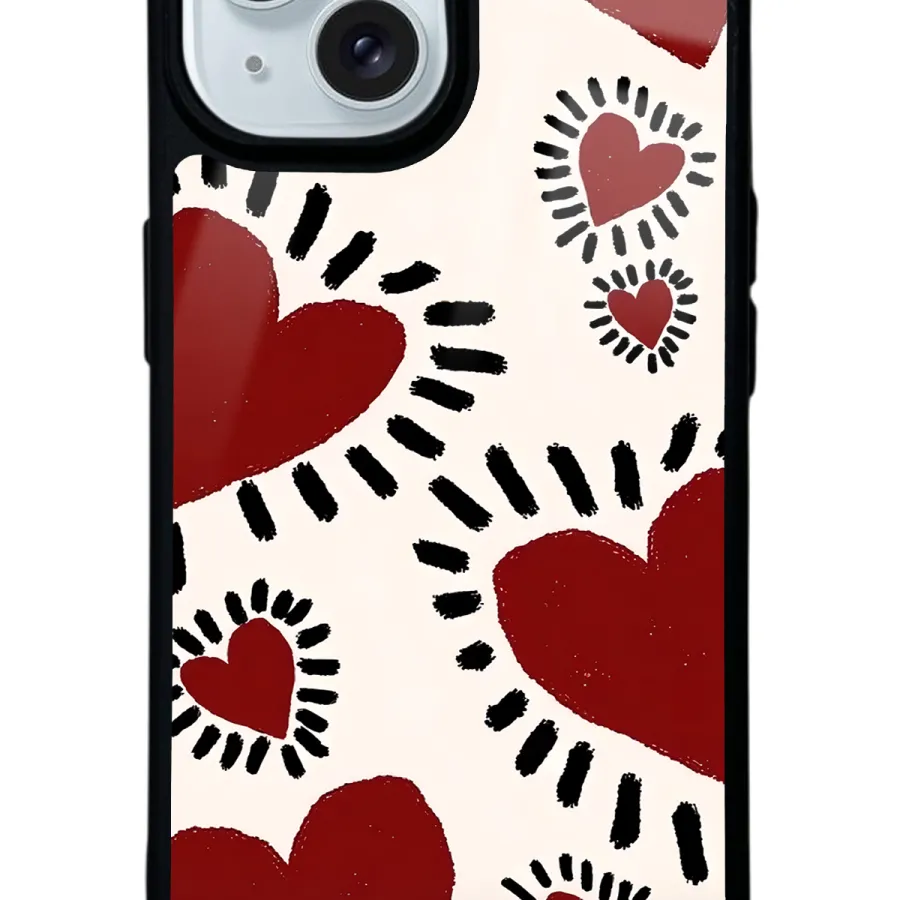 Brush Heart Glossy Telefon Kılıfı Brush Heart Glossy Telefon Kılıfı