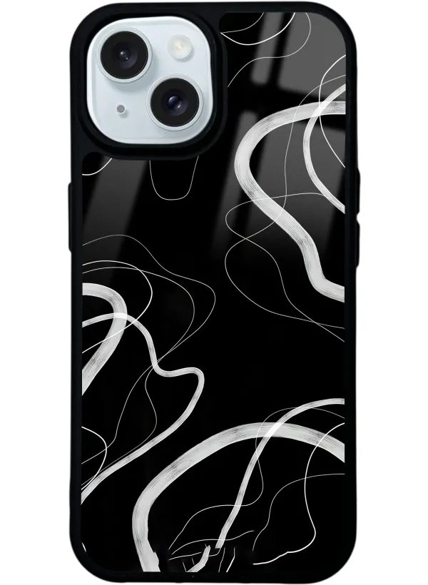 Black Wave Glossy Telefon Kılıfı