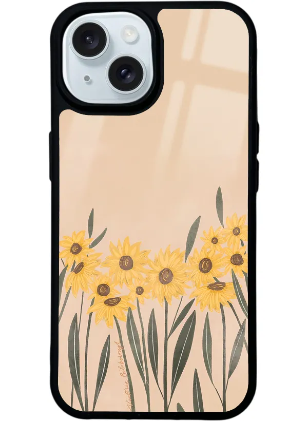 Watercolor SunFlower Glossy Telefon Kılıfı