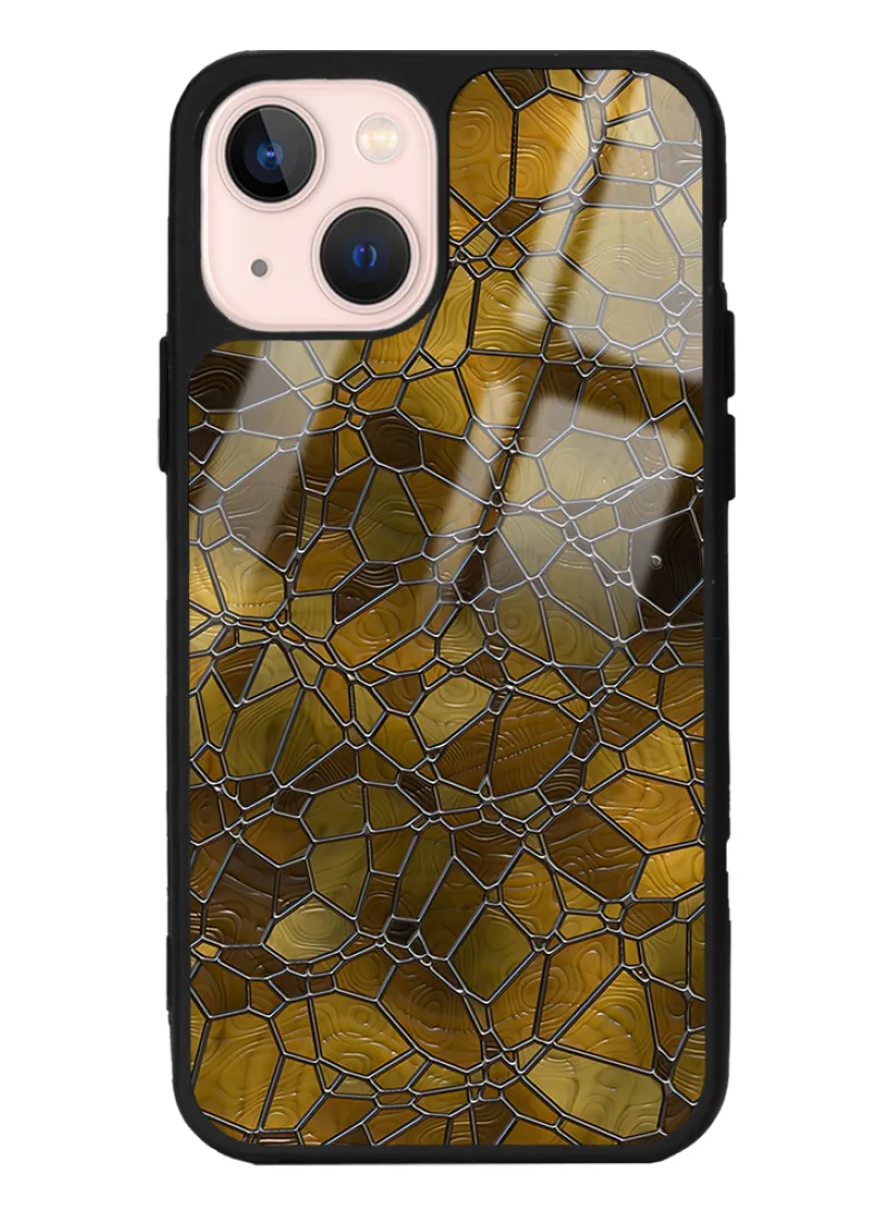 Kahve Geometrik Tasarımlı Glossy Telefon Kılıfı Kahve Geometrik Tasarımlı Glossy Telefon Kılıfı