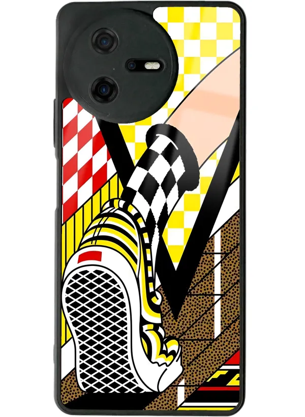 Casper Via A40 Yellow Plaid Tasarımlı Glossy Telefon Kılıfı