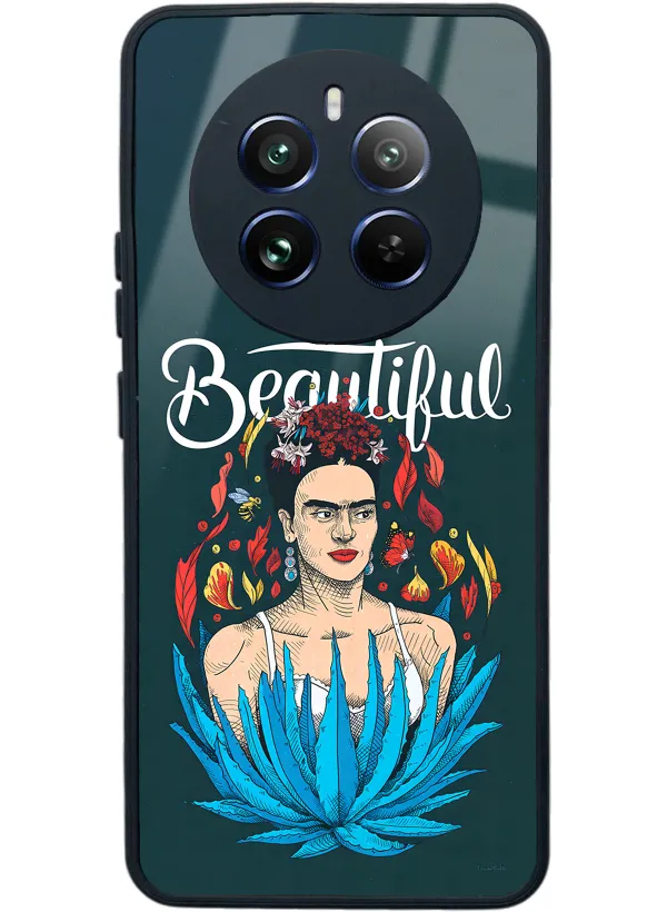 Realme 12 Pro Plus  Uyumlu   Beautiful Frida Kahlo Tasarımlı Glossy Telefon Kılıfı