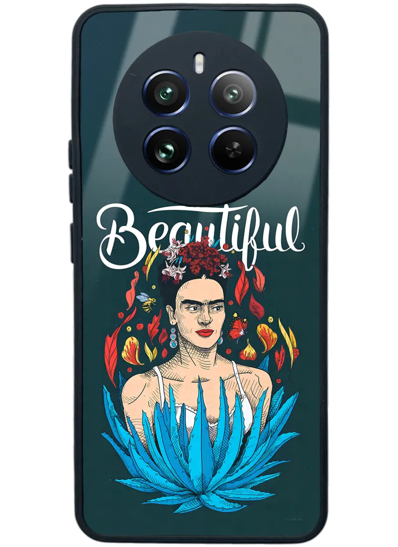 Realme 12 Pro Plus  Uyumlu   Beautiful Frida Kahlo Tasarımlı Glossy Telefon Kılıfı