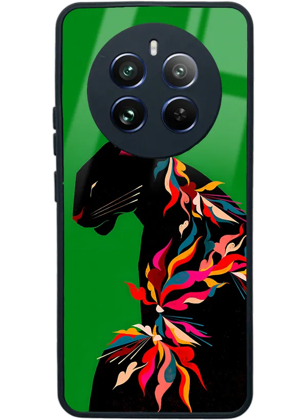 Oppo Realme 12 Pro Plus Renkli Leopar Tasarımlı Glossy Telefon Kılıfı