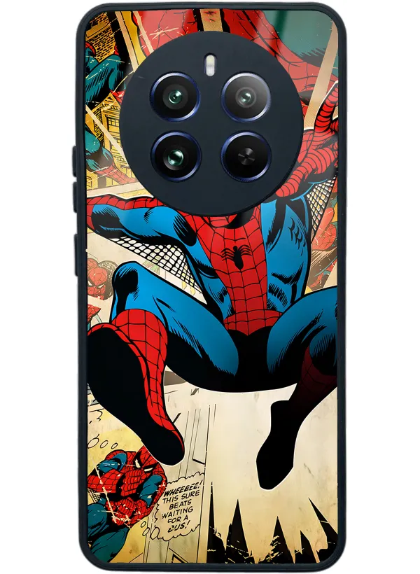 Oppo Realme 12 Pro Spider-Man Örümcek Adam Tasarımlı Glossy Telefon Kılıfı
