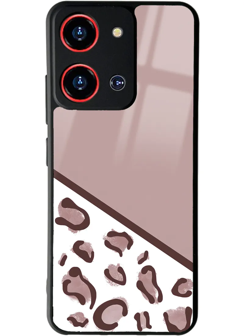 Reeder S19 Max Pro S Zoom Kahve Leopar Tasarımlı Glossy Telefon Kılıfı