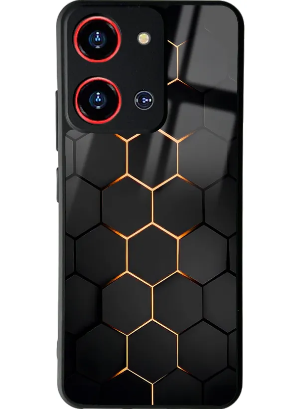 Reeder S19 Max Pro S Zoom Yellow Carbon Tasarımlı Glossy Telefon Kılıfı