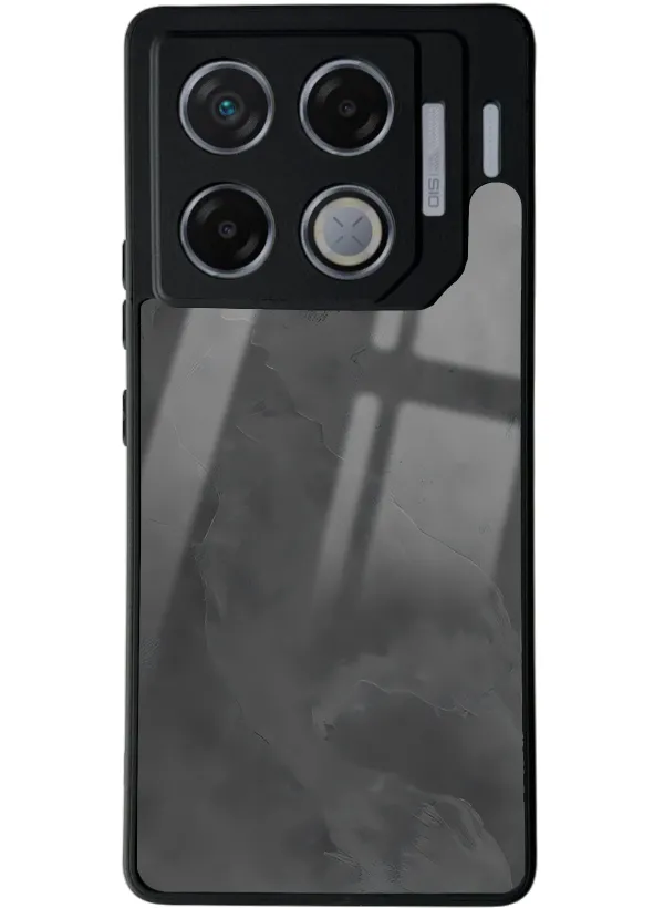 İnfinix GT 20 Pro Gri Mermer Tasarımlı Glossy Telefon Kılıfı
