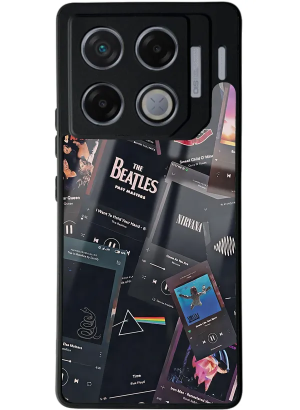 İnfinix GT 20 Pro Retro Music Tasarımlı Glossy Telefon Kılıfı