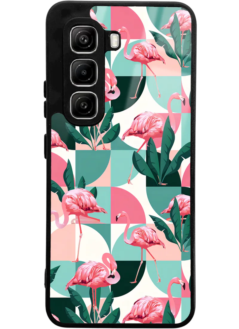 İnfinix Hot 50 Pro Retro Flamingo Duvar kağıdı Tasarımlı Glossy Telefon Kılıfı İnfinix Hot 50 Pro Retro Flamingo Duvar kağıdı Tasarımlı Glossy Telefon Kılıfı