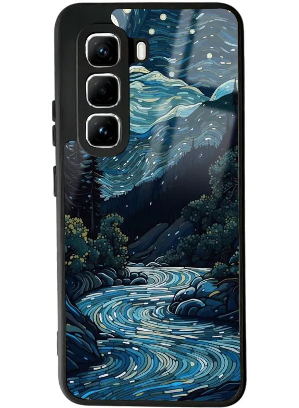 İnfinix Hot 50 Pro Night Tasarımlı Glossy Telefon Kılıfı