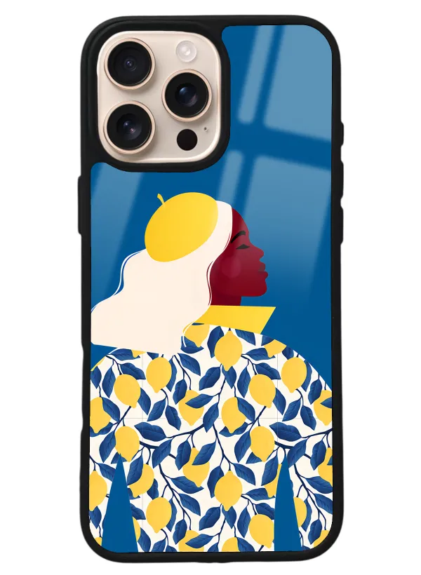 iPhone 16 Pro Max Lemon Woman Tasarımlı Glossy Telefon Kılıfı