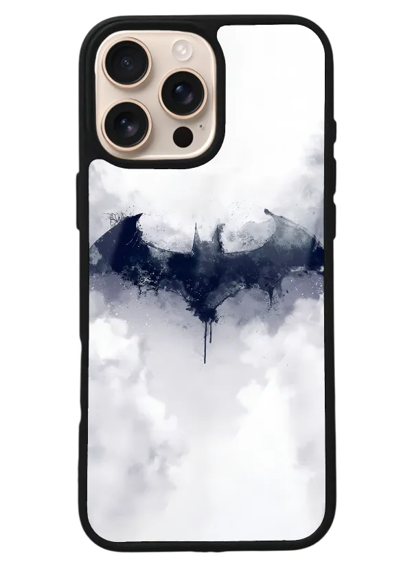iPhone 16 Pro Max Beyaz Batman Tasarımlı Glossy Telefon Kılıfı