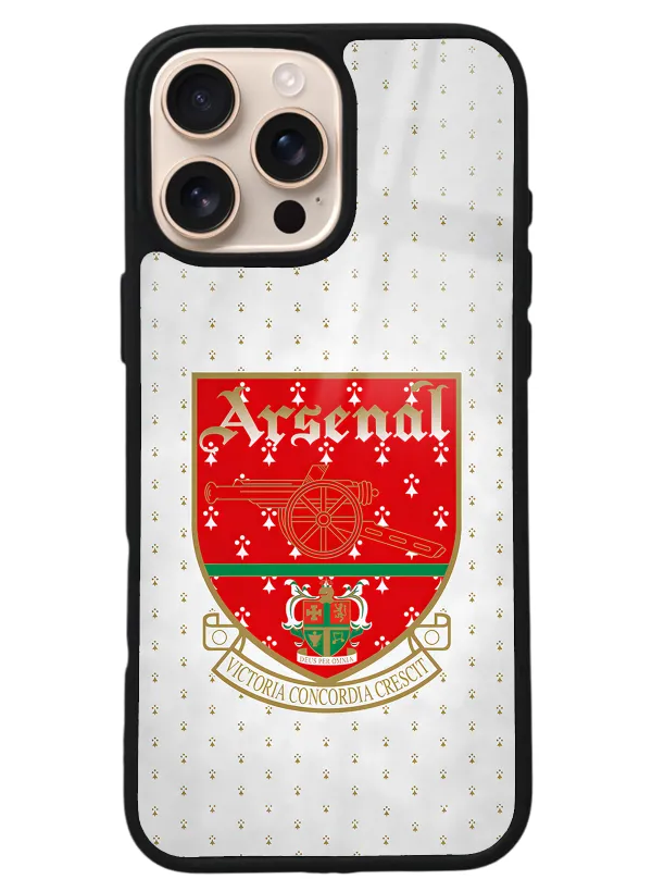 iPhone 16 Pro Max Uyumlu Retro Arsenal Tasarımlı Glossy Telefon Kılıfı