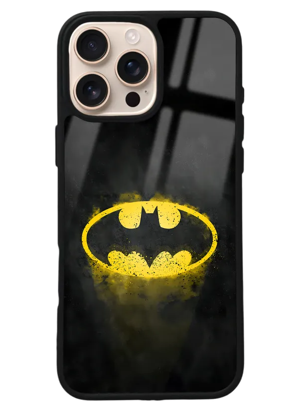 iPhone 16 Pro Max Yellow Batman Tasarımlı Glossy Telefon Kılıfı