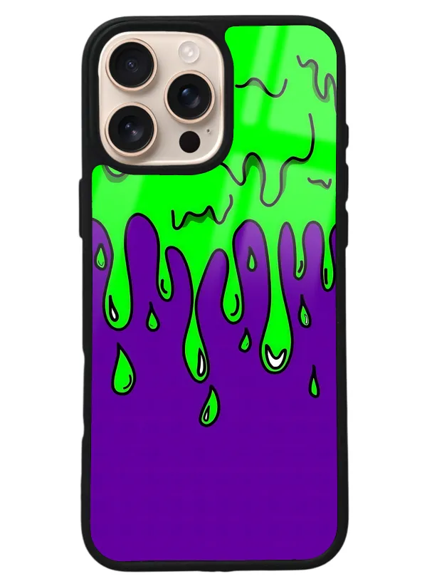 iPhone 16 Pro Max Neon Damla Tasarımlı Glossy Telefon Kılıfı