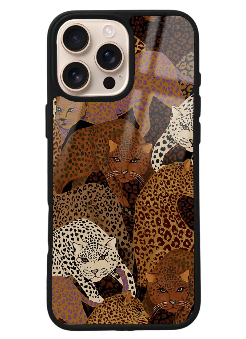iPhone 16 Pro Max Leoparlar Tasarımlı Glossy Telefon Kılıfı iPhone 16 Pro Max Leoparlar Tasarımlı Glossy Telefon Kılıfı