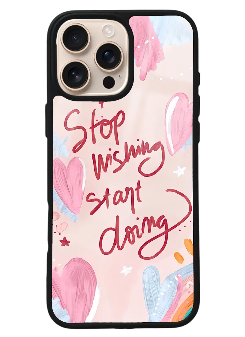iPhone 16 Pro Max Pembe Motto Tasarımlı Glossy Telefon Kılıfı iPhone 16 Pro Max Pembe Motto Tasarımlı Glossy Telefon Kılıfı