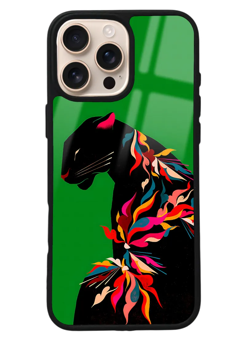 iPhone 16 Pro Max Renkli Leopar Tasarımlı Glossy Telefon Kılıfı iPhone 16 Pro Max Renkli Leopar Tasarımlı Glossy Telefon Kılıfı