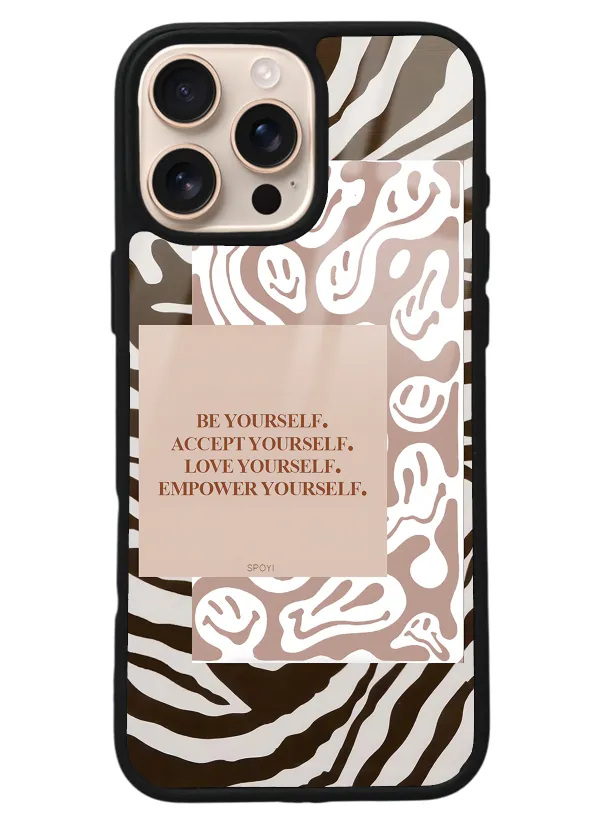 iPhone 16 Pro Max Emoji Zebra Tasarımlı Glossy Telefon Kılıfı