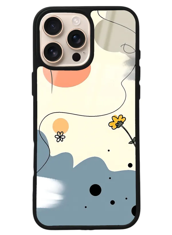 iPhone 16 Pro Max Nude Papatya Tasarımlı Glossy Telefon Kılıfı