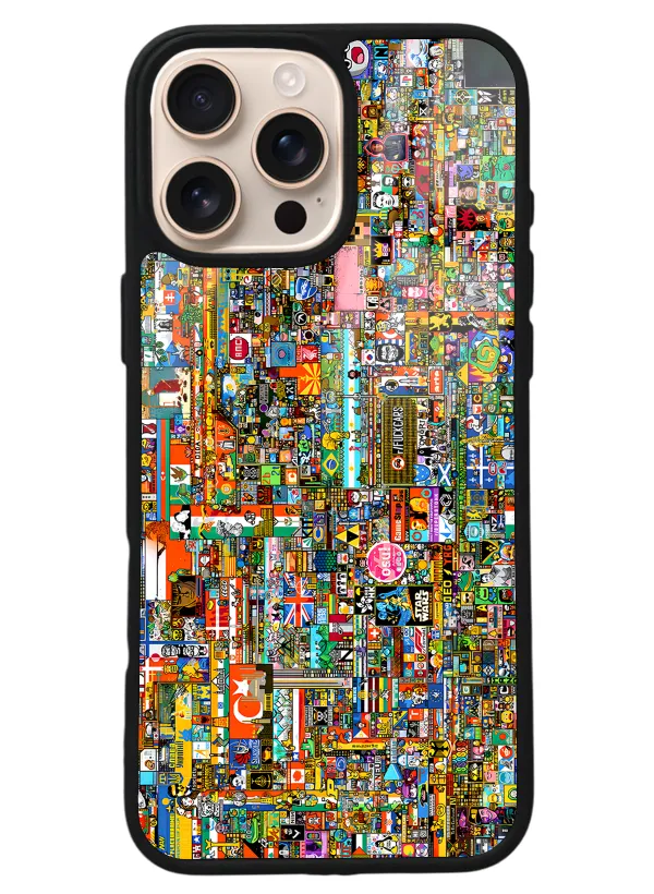 iPhone 16 Pro Max R/Place Hatıra Tasarımlı Glossy Telefon Kılıfı