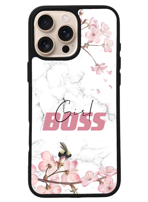 iPhone 16 Pro Max Sakura Girl Boss Tasarımlı Glossy Telefon Kılıfı