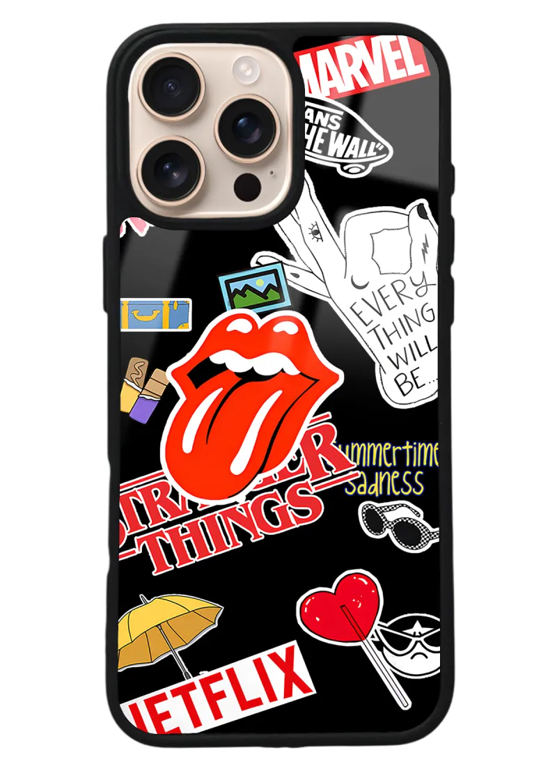 iPhone 16 Pro Max Sticker Tasarımlı Glossy Telefon Kılıfı iPhone 16 Pro Max Sticker Tasarımlı Glossy Telefon Kılıfı
