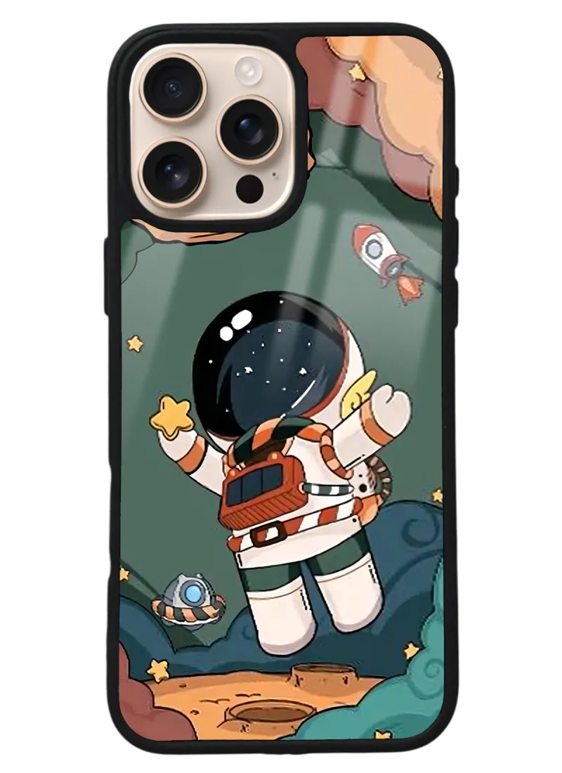 iPhone 16 Pro Max Anime astronot Tasarımlı Glossy Telefon Kılıfı iPhone 16 Pro Max Anime astronot Tasarımlı Glossy Telefon Kılıfı