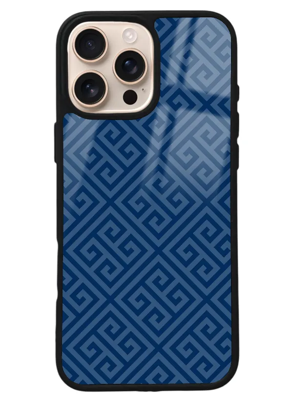 iPhone 16 Pro Max Blue motif Tasarımlı Glossy Telefon Kılıfı