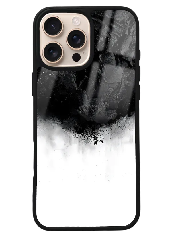 iPhone 16 Pro Max Siyah duman Tasarımlı Glossy Telefon Kılıfı