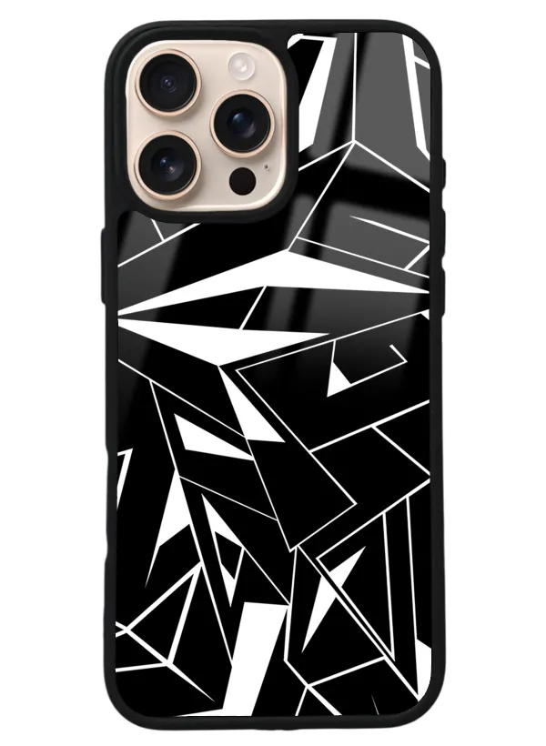 iPhone 16 Pro Max Geometrik Desing Tasarımlı Glossy Telefon Kılıfı