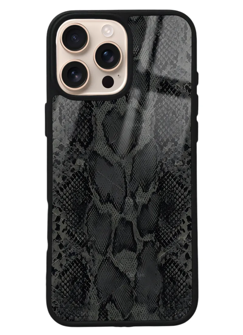 iPhone 16 Pro Max Yılan Derisi Tasarımlı Glossy Telefon Kılıfı iPhone 16 Pro Max Yılan Derisi Tasarımlı Glossy Telefon Kılıfı