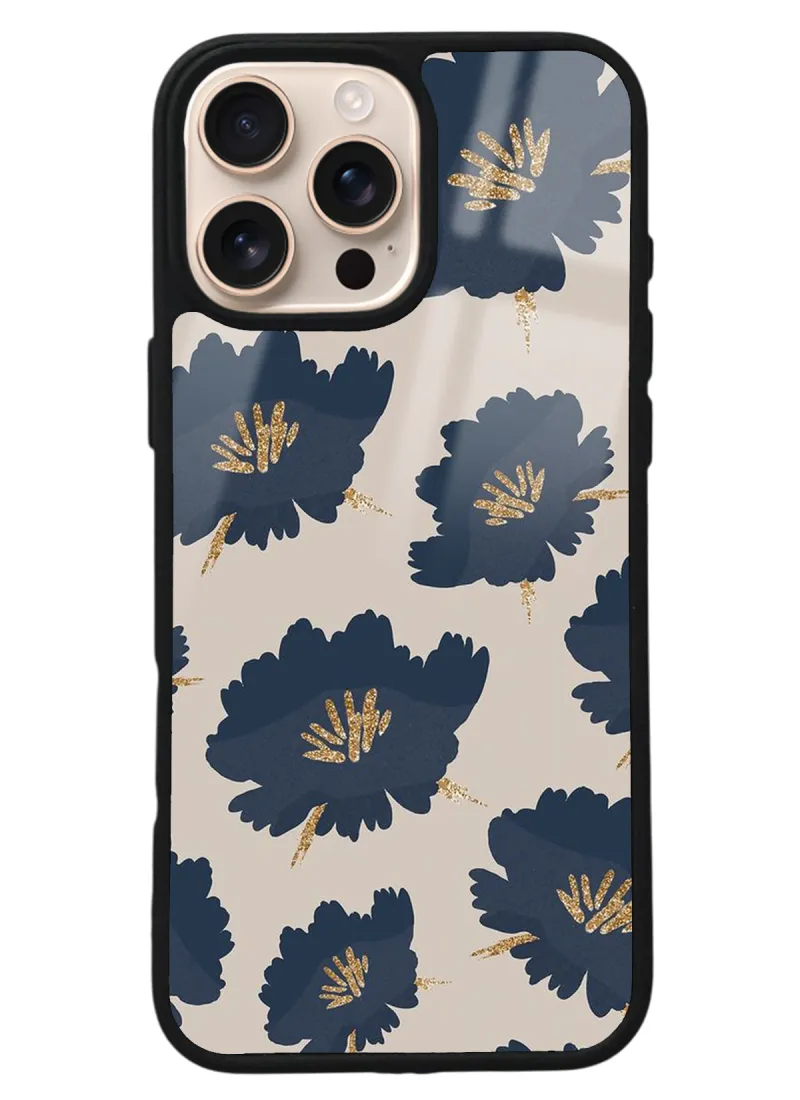 iPhone 16 Pro Max Blue Flowers Tasarımlı Glossy Telefon Kılıfı iPhone 16 Pro Max Blue Flowers Tasarımlı Glossy Telefon Kılıfı