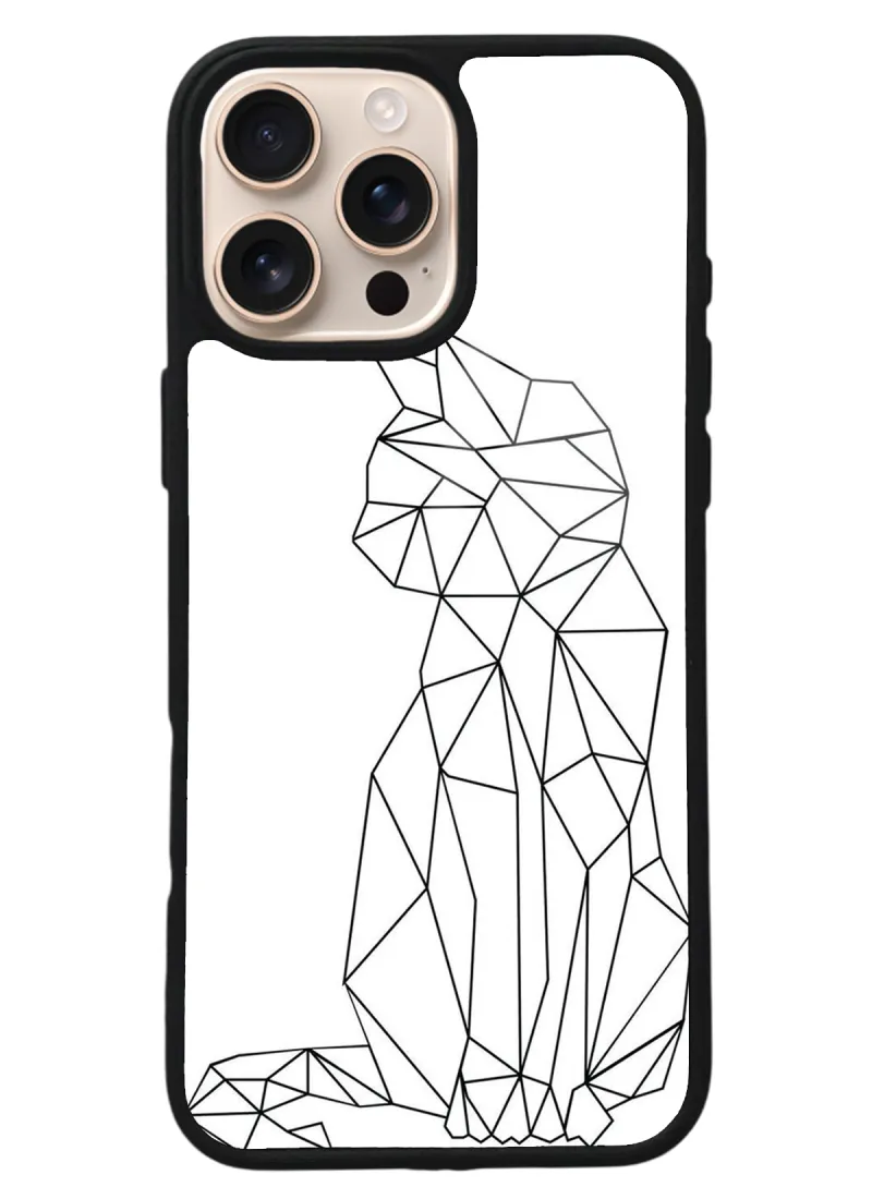 iPhone 16 Pro Max Cat Draw Tasarımlı Glossy Telefon Kılıfı iPhone 16 Pro Max Cat Draw Tasarımlı Glossy Telefon Kılıfı