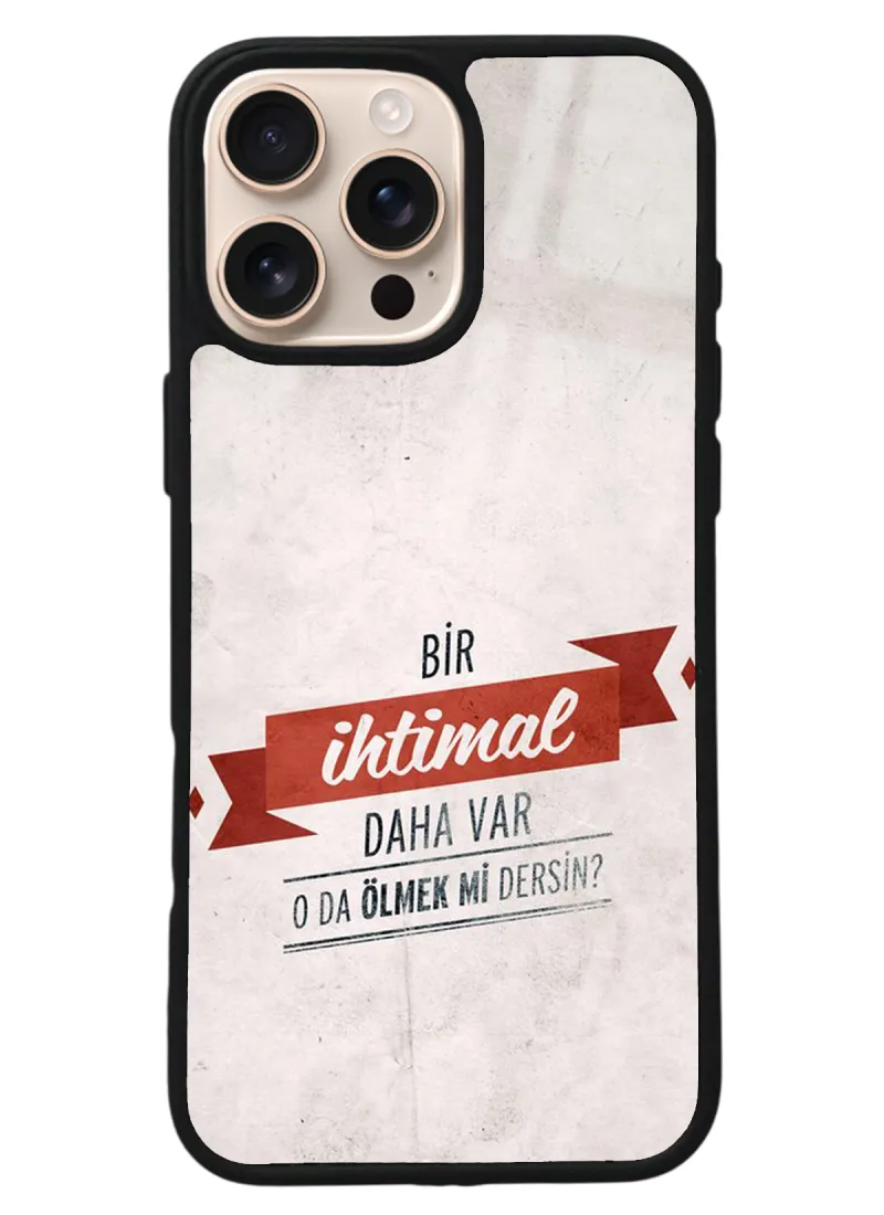 iPhone 16 Pro Max Bir İhtimal Tasarımlı Glossy Telefon Kılıfı iPhone 16 Pro Max Bir İhtimal Tasarımlı Glossy Telefon Kılıfı