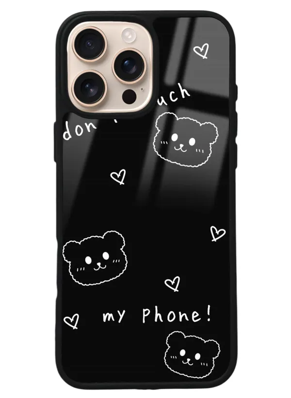 iPhone 16 Pro Max Don't Touch Tasarımlı Glossy Telefon Kılıfı