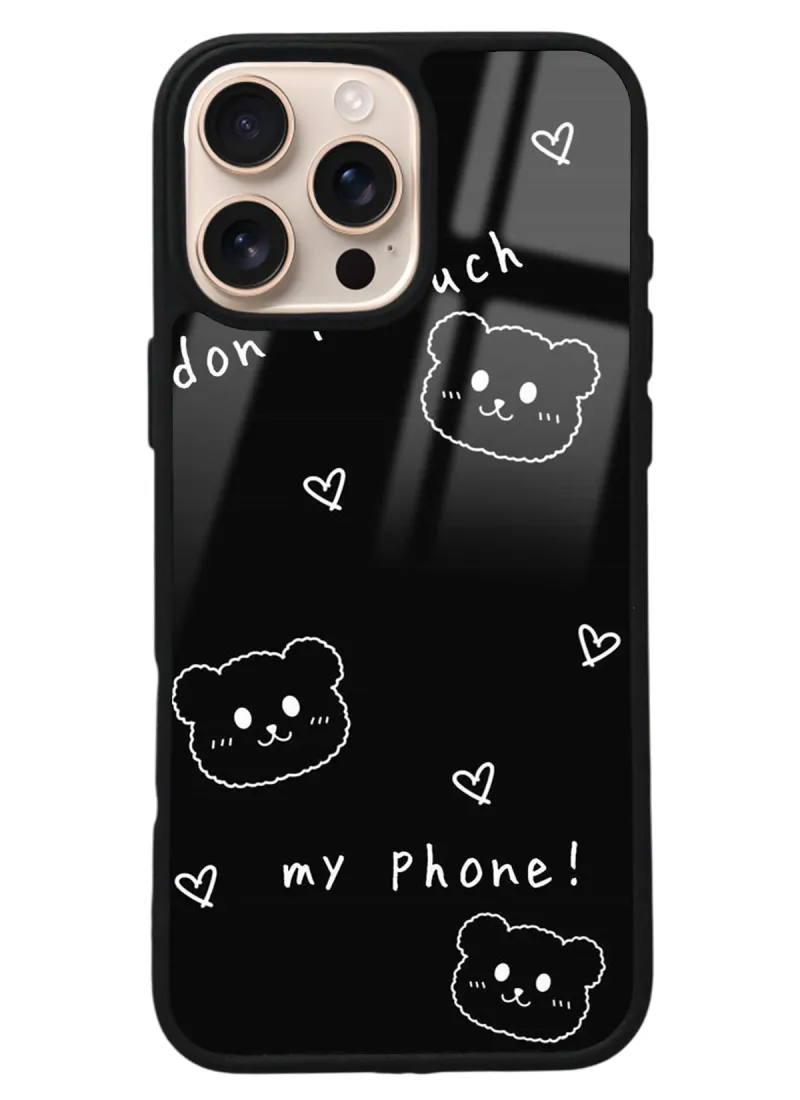 iPhone 16 Pro Max Don't Touch Tasarımlı Glossy Telefon Kılıfı