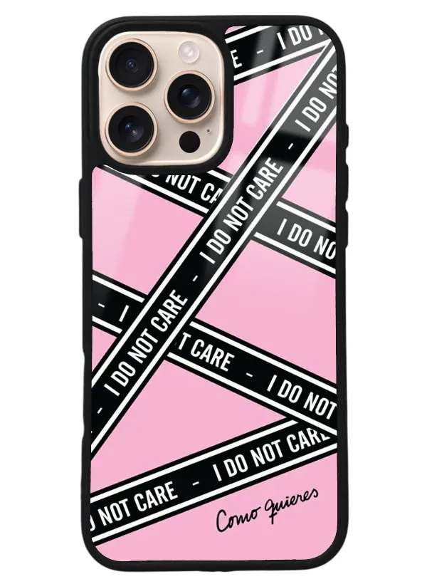 iPhone 16 Pro Max I Don't Care Tasarımlı Glossy Telefon Kılıfı