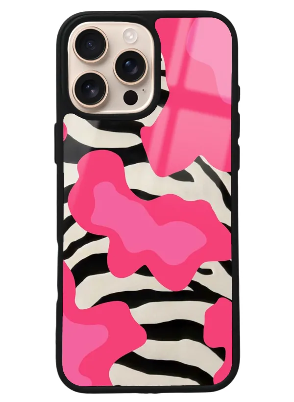 iPhone 16 Pro Max Pink Milky Tasarımlı Glossy Telefon Kılıfı